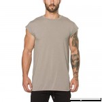 AMOFINY Men's Tops Gyms Crossfit Bodybuilding Fitness Muscle Short Sleeve T-Shirt Top Blouse Beige B07P6PL7RD